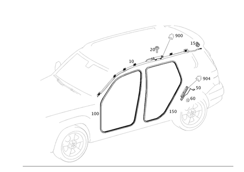 Head Side Air Bag, Door Edge Guard for 2014 Mercedes-Benz GLK250 #0