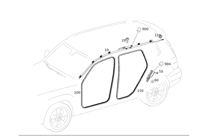 9919571 - Trim and Lining: Fastening Clip for Mercedes-Benz Image image