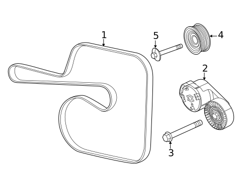 Accessory Drive Belt System Components for 2012 Jeep Grand Cherokee #0