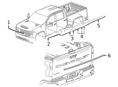 Stripe Tape for 2022 Chevrolet Silverado 2500 HD #0