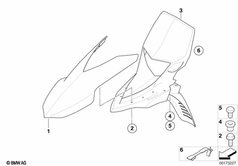 Front Wheel Fender for 2008 BMW-Motorrad G 450 X #0