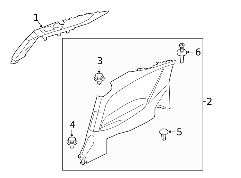 Interior Trim - Quarter Panels for 2019 INFINITI Q60 #0