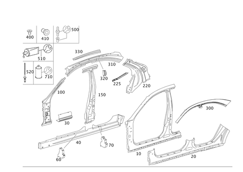 Side Panels for 2002 Mercedes-Benz S500 #0