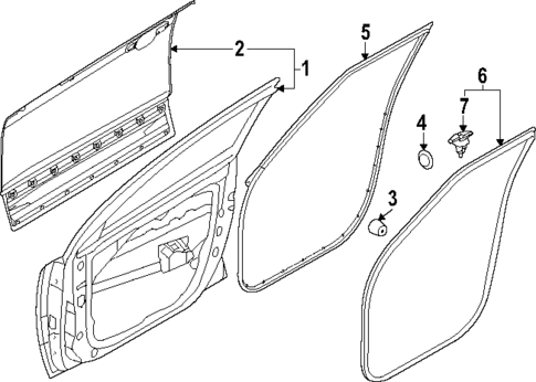 Door & Components for 2025 Kia Niro EV #1