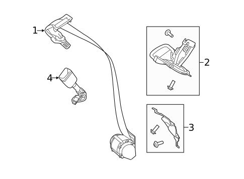 Third Row Seat Belts for 2017 Land Rover Range Rover Sport #0