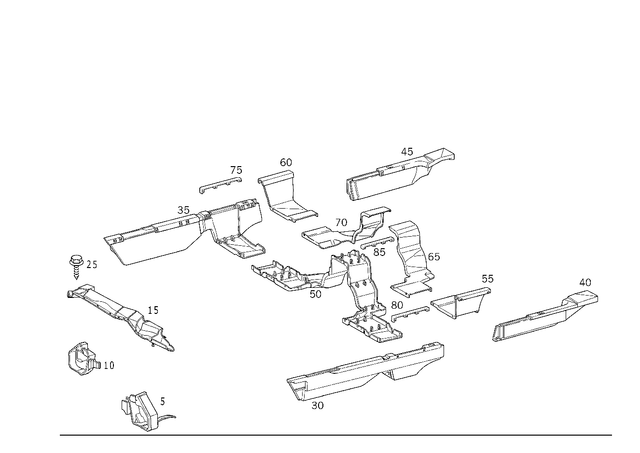 2108200369 - Electrical System: Cable Pipe for Mercedes-Benz Image image