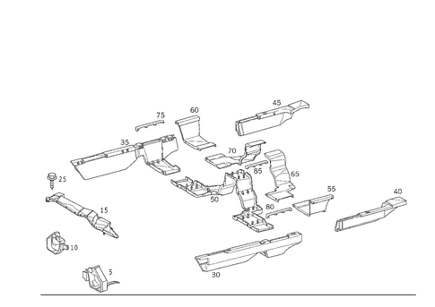 Cable Covering & Cable Ducts for 1998 Mercedes-Benz E430 #1