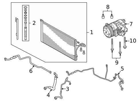 Condenser, Compressor & Lines for 2012 Porsche Panamera #0