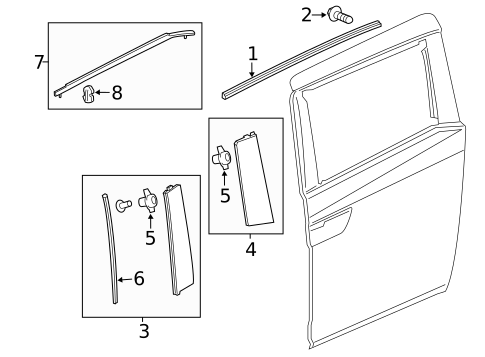 Exterior Trim - Side Door for 2014 Honda Odyssey #1