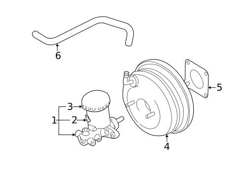 Master Cylinder - Components On Dash Panel for 2003 Suzuki Grand Vitara #0