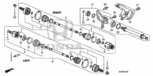 Driveshaft - Half Shaft (-'11) for 2011 Honda Pilot #0