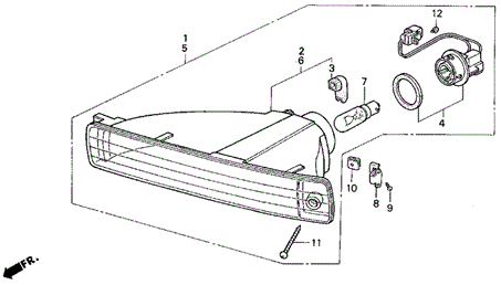 Front Turn Light for 1992 Acura Vigor #0