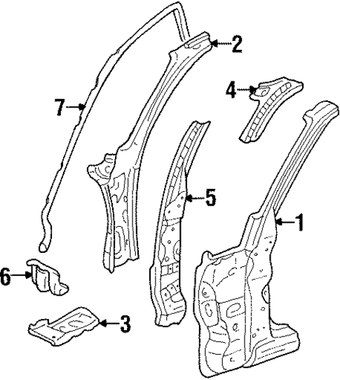 Hinge Pillar for 1999 Lexus SC300 #0