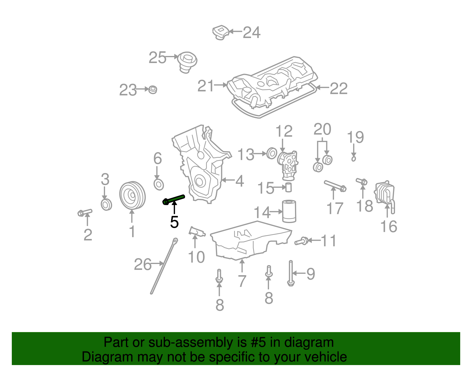 2007-2009 Mazda CX-9 Timing Cover Bolt 9XG0-83-667L