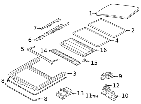 Sunroof for 1998 Jaguar XJ8 | OEM Parts Online