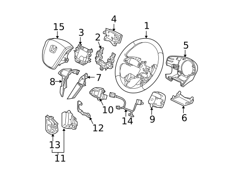 Steering Wheel & Trim for 2013 Honda Pilot #0