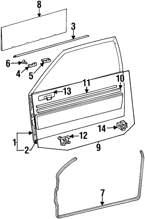 Exterior Trim - Door for 1993 Mercedes-Benz 600 SEC #0