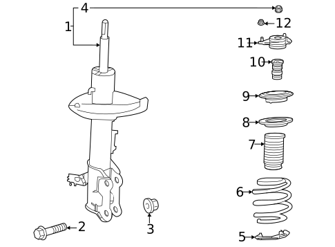 Struts & Components for 2025 Toyota Highlander #0