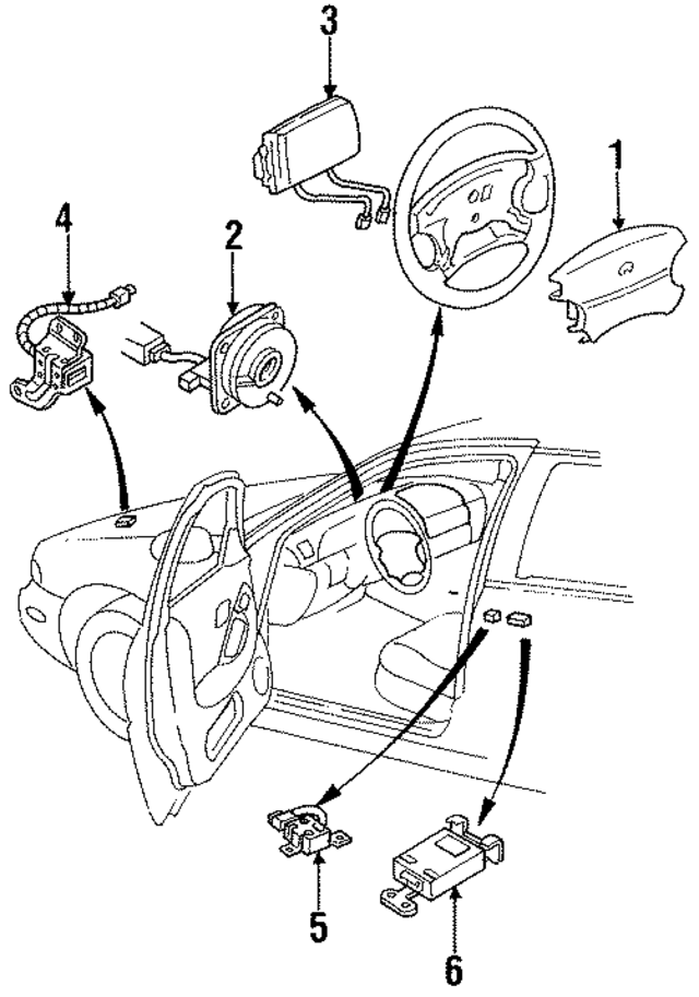 J851010Y00 - Electrical: Driver Air Bag for INFINITI: J30 Image