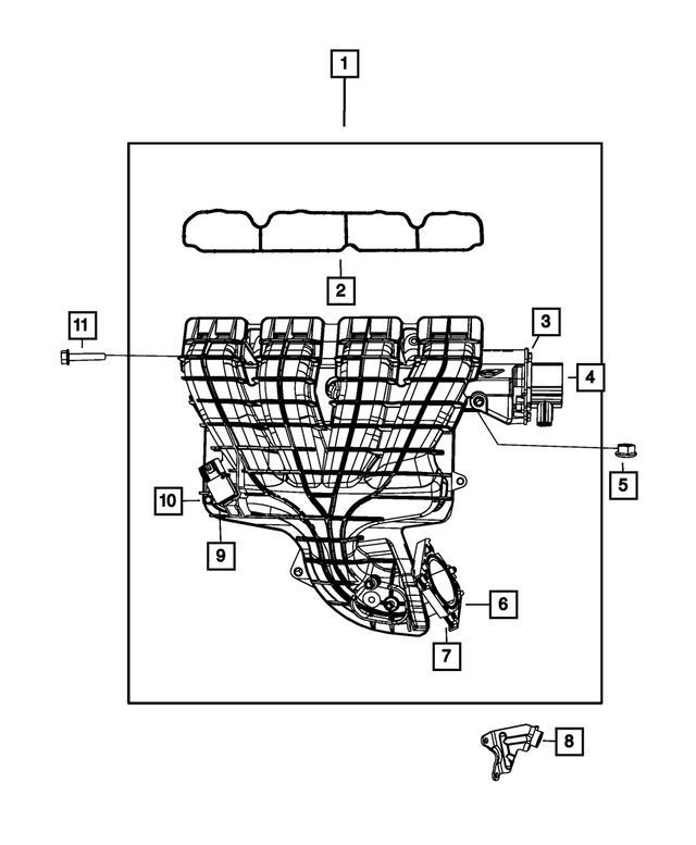 6508891AA - 2.4L Gas; Engine: Hex Flange Head Bolt, Mounting for Mopar Image