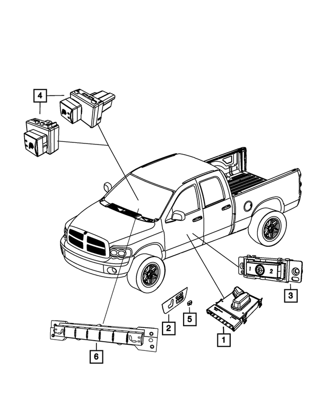 1NL82DK2AB - Electrical: Seat Switch Bezel for Mopar Image