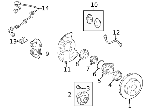 Brake Components for 2014 Toyota FJ Cruiser #0