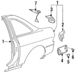 6161124123 - Body: Quarter Panel for Lexus: SC300, SC400 Image
