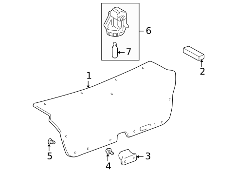 Interior Trim - Trunk for 2001 Lexus IS300 #0