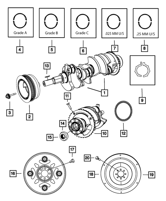 6504480 - 4.7L Gas; Engine: Screw, Mounting for Mopar Image