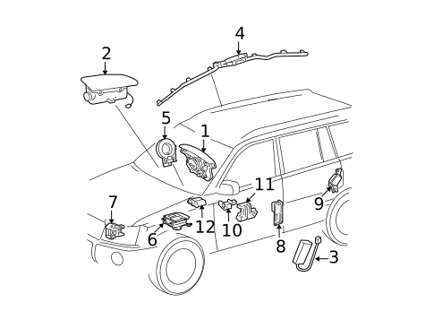 Air Bag Components for 2007 Toyota Highlander #1