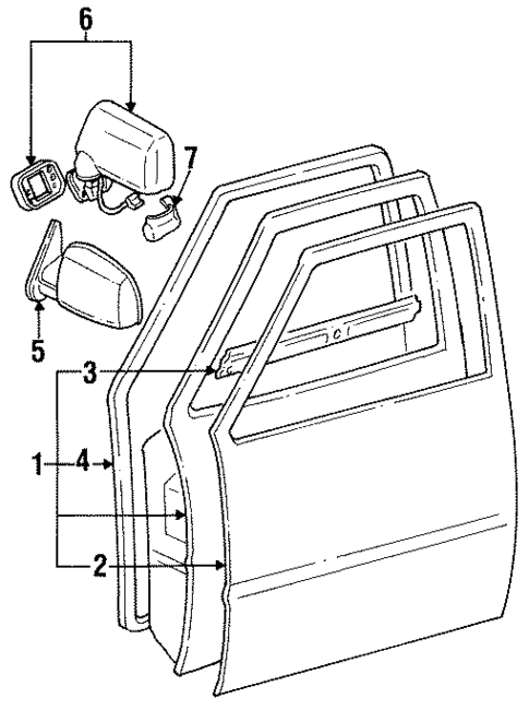Door & Components for 1994 Toyota 4Runner #0