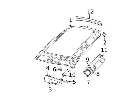 Interior Trim - Roof for 2008 Chrysler Pacifica #0