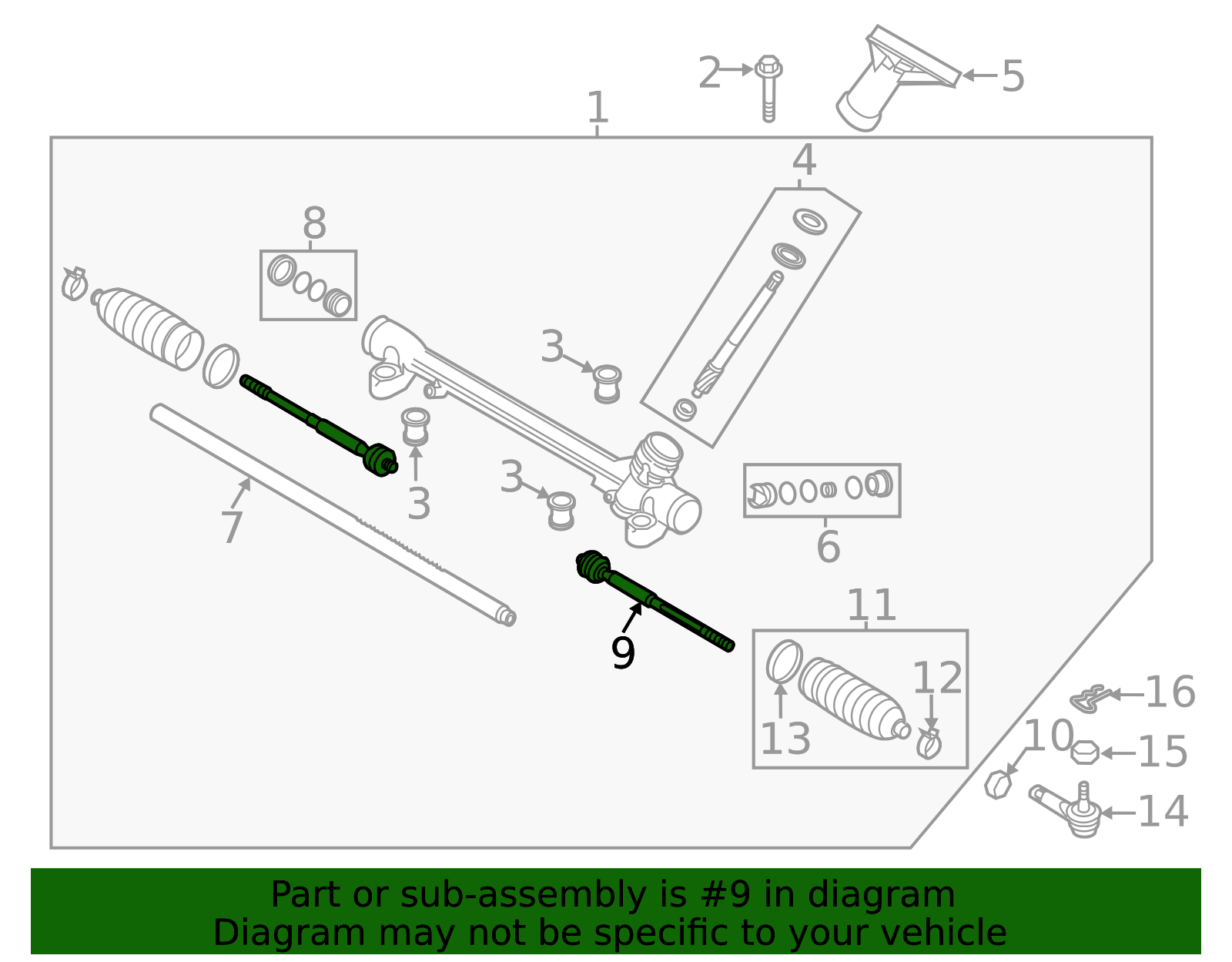 2014-2018 Mazda Inner Tie Rod GHT2-32-240A | QuirkParts