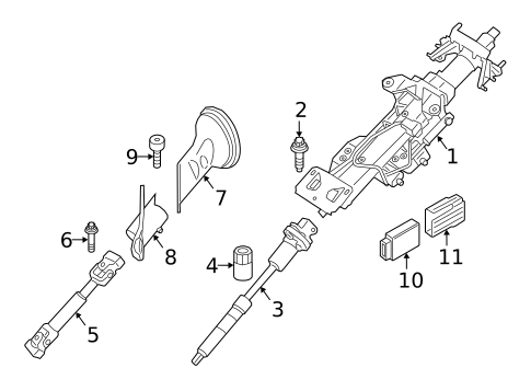 Steering Column Assembly for 2018 BMW X6 #0
