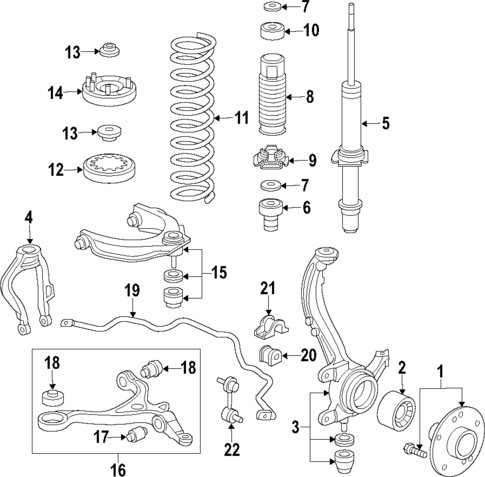 Front Suspension for 2010 Honda Accord #0