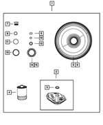 68010041AD - 68RFE; 6-Speed; Automatic Transmission: Transmission Seal Package for Mopar Image