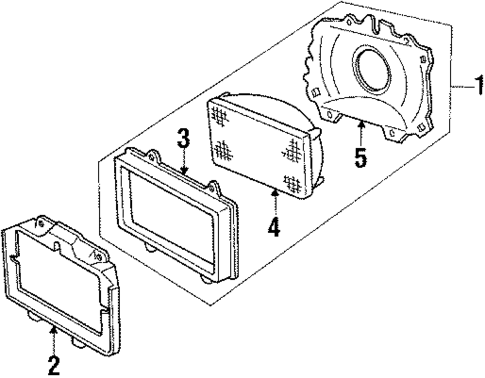 Headlamp Components for 1987 Mercury Topaz #1