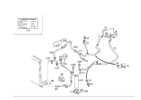 Refrigerant Line Arrangement for 2006 Mercedes-Benz CL500 #0