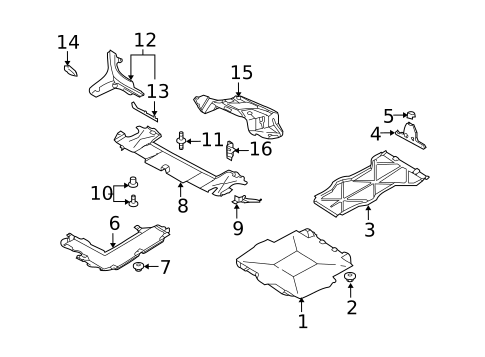Under Cover & Splash Shields for 1998 Porsche Boxster #0