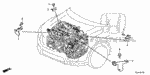 327475G0A00 - Engine: STAY, L. DUMPER WIRE HARNESS for Honda Image