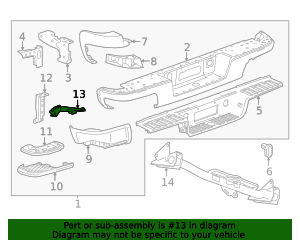 2015-2022 GM Rear Driver Side Bumper Impact Bar Bumper Bracket 23278705 ...