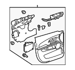 23169823 - : Light Titanium Front Driver Side Door Trim for GMC: Terrain Image