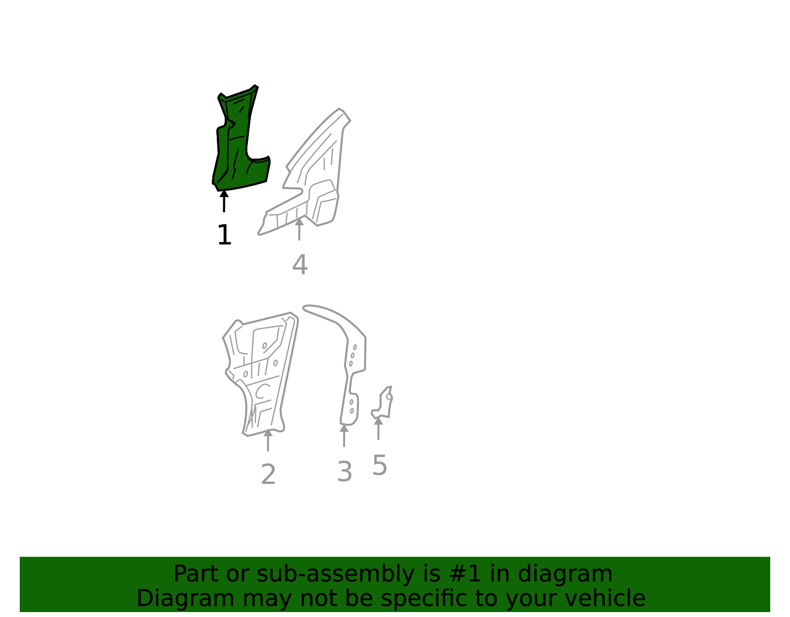 2003-2010 Volkswagen Beetle Body A-Pillar Reinforcement 1Y0-809-206-B ...