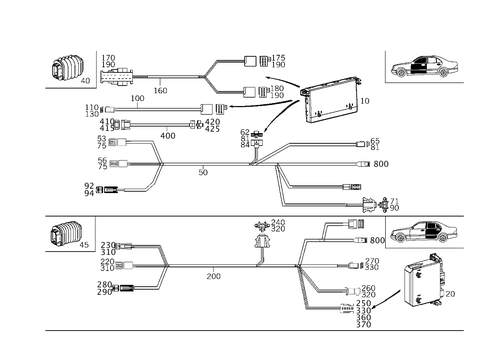 Door Cable Harnesses & Protective Hoses for 2005 Mercedes-Benz C55 AMG #0