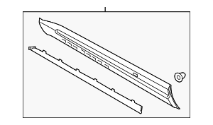 LC5Z7820878AA - : Lower Molding for Lincoln: Aviator Image
