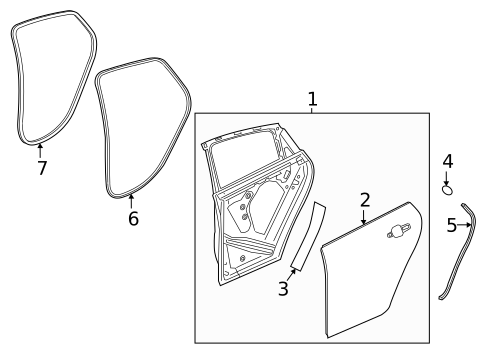 Door & Components for 2017 Chevrolet Malibu #1