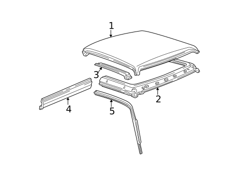 Roof & Components for 1999 Ford Ranger #1