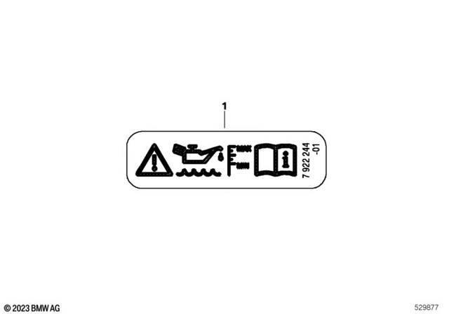 71227922244 - : Label "Oil Level" for BMW-Motorrad Image