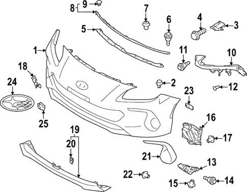 Bumper & Components - Front for 2024 Subaru BRZ #0