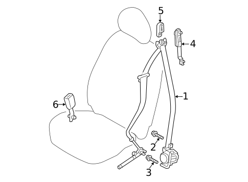Front Seat Belts for 2023 Mitsubishi Mirage G4 #0